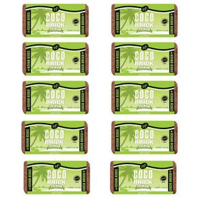 Nutrifield Coco Brick Coir Peat | 650g | 10x Pack | Organic Plant Growth Media