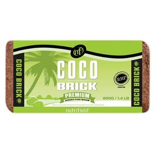 Nutrifield Coco Brick Coir Peat | 650g | 10x Pack | Organic Plant Growth Media