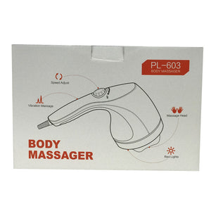 Full Body Vibration Handheld Massager | 4 Massage Heads | Neck, Shoulders, Back, Legs | Deep Tissue Relief