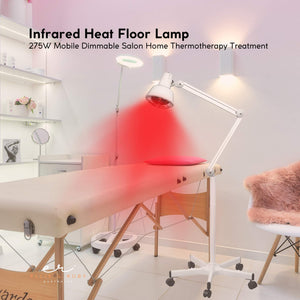 Infrared Heat Floor Lamp | 275W | Mobile Dimmable Salon & Home Thermotherapy Treatment