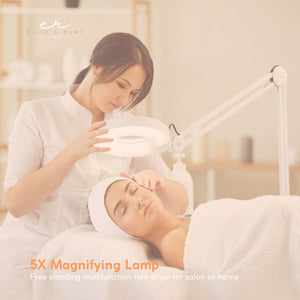 5x Magnifying Lamp | Fluorescent Salon Light | Glass Beauty Floor Stand Magnifier