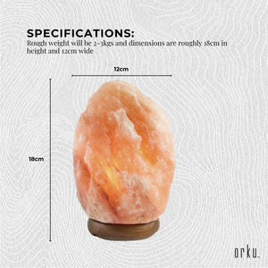 12V 12W 2-3 kg Himalayan Pink Salt Lamp | Natural Rock Crystal Light with On/Off Switch
