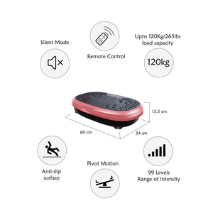 Pink Mini Vibration Platform | Magnet Therapy | Vibrating Machine | Exercise Plate