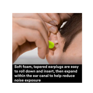 3M Foam Safety Earplugs | 200 Pairs | Neon Disposable Noise Reduction Ear Plugs