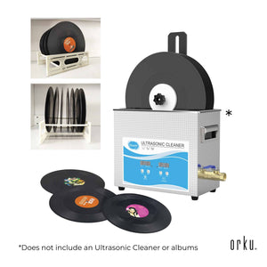 Alloy Vinyl Record Cleaning Stand | Drying Rack | Compatible with Ultrasonic Cleaner Disc Bracket