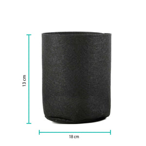 Fabric Flower Pots | 6 Pack | 1 Gallon | 3.8L | Garden Planter Bags | Black Felt Root Pouch