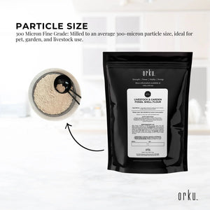 400g Organic Fossil Shell Flour | Livestock and Garden Grade Diatomaceous Earth
