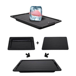 Fast Defrosting Meat Tray | FDA Approved Medium Miracle Aluminium Thawing Plate