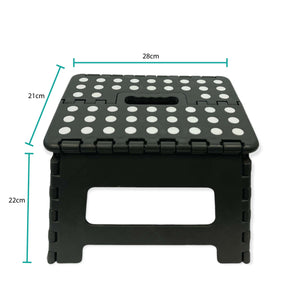 Folding Step Stool | 22cm | Portable Plastic Collapsible Fold-Up Chair | Random Colour