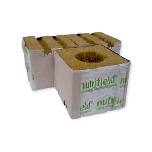 Stonewool Planting Propagation Growing Assist Block | 75x75x65mm | 8 Pack | Nutrifield