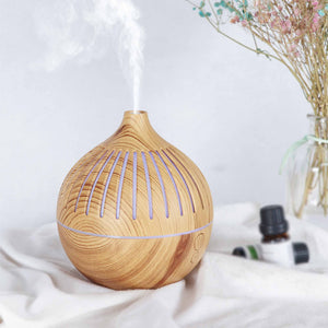 Essential Oil USB Aroma Diffuser | 180ml | LED Light | Wood Mist Humidifier