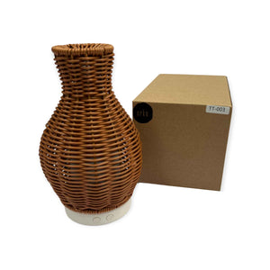Essential Oil Aroma Diffuser and Remote | 100ml | Rattan Vase Mist Humidifier