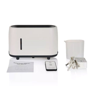 Essential Oil Aroma Diffuser and Remote | 240ml | Flame Fire Style Air Humidifier | White