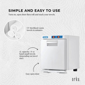 5L White Electric Towel Warmer | Mini UV Steriliser Cabinet | Hot Heater & Sanitiser