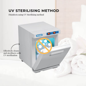 5L White Electric Towel Warmer | Mini UV Steriliser Cabinet | Hot Heater & Sanitiser