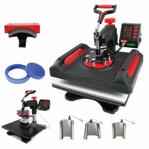 8 in 1 Combo Heat Press | DIY Hobby Craft Logo Transfer HVT Sublimation Printing