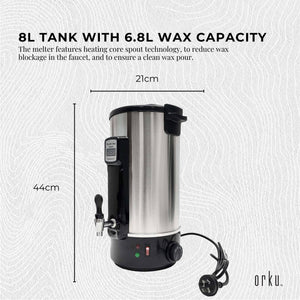 8L Candle Wax Heater with Core Heating Tap | Electric Warmer Melter Pot for Candle Making