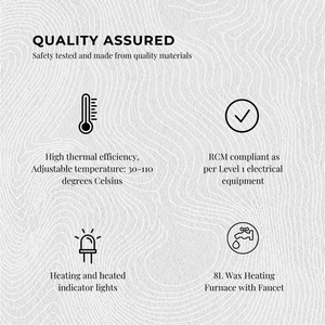 10L Candle Wax Heater Black with Tap | Soy Wax Melter Candle Making Pot