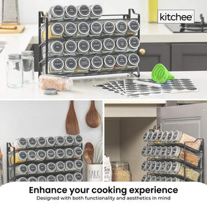 4-Tier Metal Spice Rack | Kitchen Pantry Herb Storage Organiser