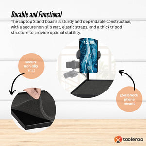Laptop Stand Tripod | Adjustable Height Projector Holder | Phone Mount