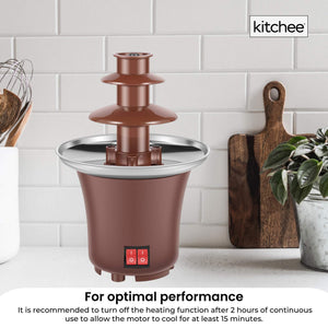 Kitchee 3-Tier Mini Chocolate Fountain | Electric Fondue Machine