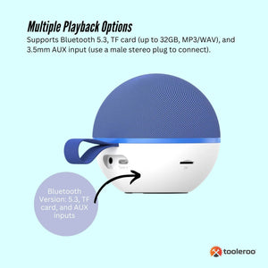 Mini Karaoke Machine Set | Bluetooth Speaker + 2 Wireless Microphones | Blue