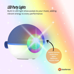 Mini Karaoke Machine Set | Bluetooth Speaker + 2 Wireless Microphones | Blue