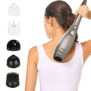Full Body Handheld Massager Machine Champagne | 6 Massage Heads | Neck & Shoulder Massage