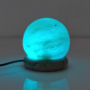 USB Colour Changing Salt Himalayan Lamp | Ball Sphere Shape, Pink Rock LED Light
