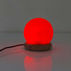 USB Colour Changing Salt Himalayan Lamp | Ball Sphere Shape, Pink Rock LED Light