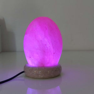 USB Colour Changing Egg Shape Himalayan Pink Salt Lamp | Color Change LED Light