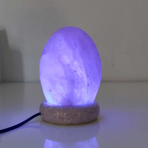 USB Colour Changing Egg Shape Himalayan Pink Salt Lamp | Color Change LED Light