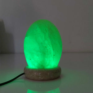 USB Colour Changing Egg Shape Himalayan Pink Salt Lamp | Color Change LED Light