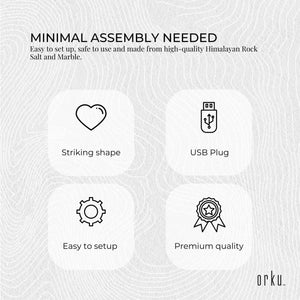 USB Color Changing Himalayan Salt Lamp | Heart-Shaped Pink Rock LED Light