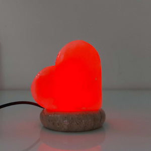 USB Color Changing Himalayan Salt Lamp | Heart-Shaped Pink Rock LED Light