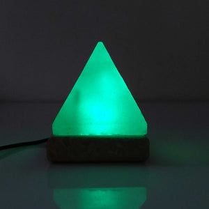 USB Colour Changing Salt Himalayan Lamp | Pyramid Shape, Pink Rock LED Light