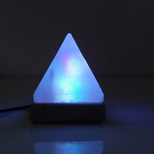 USB Colour Changing Salt Himalayan Lamp | Pyramid Shape, Pink Rock LED Light