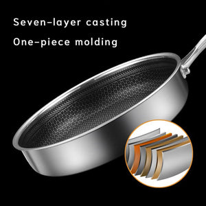 Stainless Steel Frying Pan | Non-Stick Cooking Frypan | 30cm Honeycomb Single Sided (without lid)