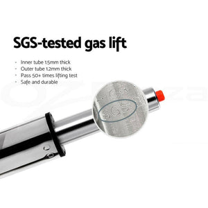 Bar Stools Kitchen Bar Stool | Leather Barstools | Swivel Gas Lift Counter Chairs x2 | Red