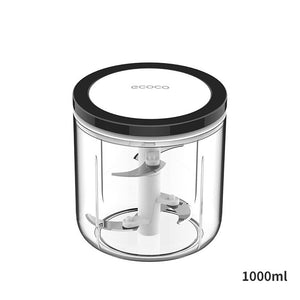 Ecoco 3 Sizes Cutter Set | Easy Chopper Mincer Mixer Slicer Dicer Blender | For Onion & Garlic | Black