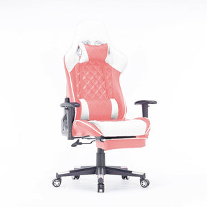 Gaming Chair | Ergonomic Racing Chair | 165° Reclining Gaming Seat | 3D Armrest | Footrest | Black White