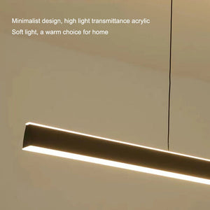 Modern Minimalist Trapezoid Pendant Light | Adjustable LED Bar Light | Black