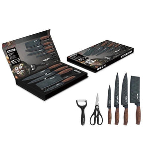 6-Piece Kitchen Knife Set | Everich Chef Knives | Stainless Steel | Nonstick | Scissors