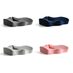 Premium Memory Foam Seat Cushion | Coccyx Orthopedic Back Pain Relief Chair Pillow | Office | Dark Grey