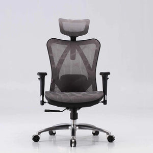 Sihoo M57 Ergonomic Office Chair | Computer Desk Chair | High Back | Breathable | 3D Armrest and Lumbar Support | Grey (without Footrest)
