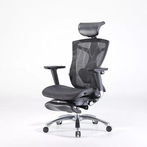 Sihoo Ergonomic Office Chair V1 | 4D Adjustable High-Back | Breathable with Footrest and Lumbar Support | Grey