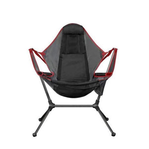 Camping Chair | Foldable Swing Luxury Recliner | Relaxation Swinging Comfort | Lean Back | Outdoor Folding Chair | Outdoor Freestyle | Portable Rocking Chair | Grey