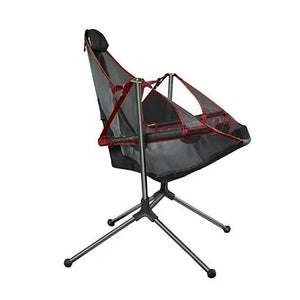 Camping Chair | Foldable Swing Luxury Recliner | Relaxation Swinging Comfort | Lean Back | Outdoor Folding Chair | Outdoor Freestyle | Portable Rocking Chair | Grey