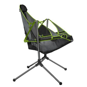 Camping Chair | Foldable Swing Luxury Recliner | Relaxation Swinging Comfort | Lean Back | Outdoor Folding Chair | Outdoor Freestyle | Portable Rocking Chair | Grey