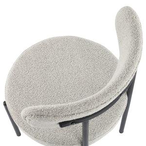 Luxe Boucle Cushioned Elsa Dining Chairs | White Quartz